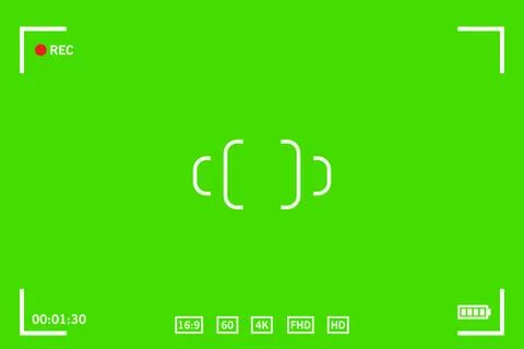 Chromakey modern digital video camera focusing screen Stock Illustration