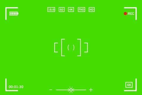 Chromakey modern digital video camera focusing screen Stock Illustration