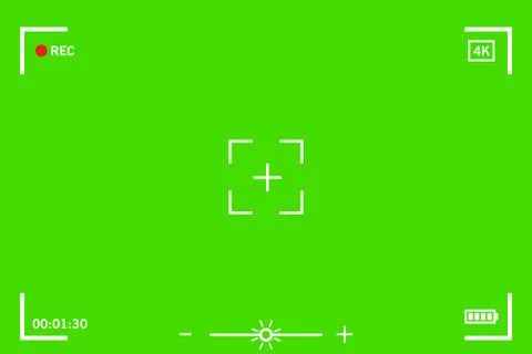 Chromakey modern digital video camera focusing screen Stock Illustration