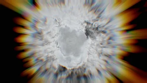 Chromatic aberrations at the edges of flying smoke on a black background. Stock Footage 237573806