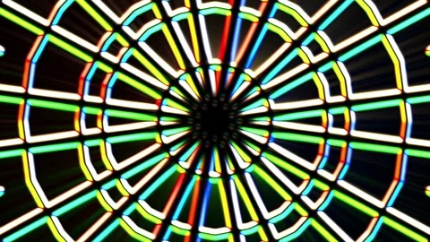 Chromatic Alien Grid Kaleidoscope Psychedelic Abstract Motion Background Loop 5 Stock Footage 70139821