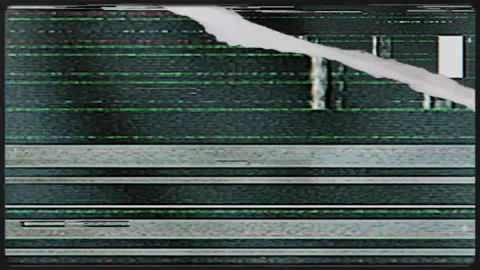 Chromatic Analog Tape Glitch Loop Stock Footage 322606735