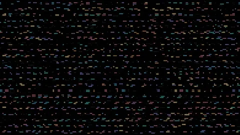 Chromatic ASCII Static Data Noise Background Loop 4K Stock Footage 334691927