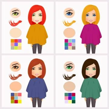 Chromatic colors analysis Stock Illustration