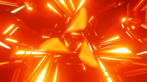 Chromatic dance of abstract neon forms, VJ hypnotic backdrop Stock Footage 249279976