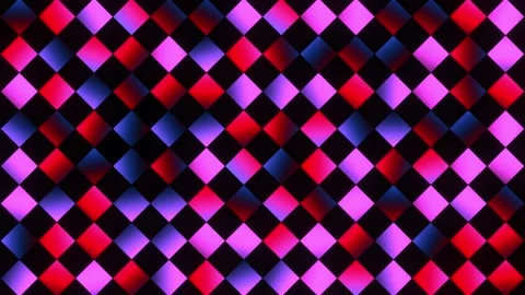 Chromatic Diamond Grid Futuristic Gradient Loop Stock Footage 312399185