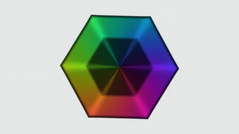 Chromatic Distortion Transition with Geometric Prism Stock Footage 341757966