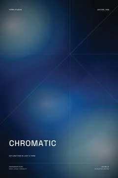 Chromatic form studies background with blue and black gradient for abstract.. Stock Illustration
