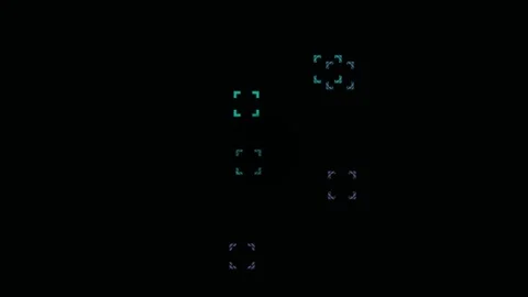 Chromatic hud distortion elements create a seamless vj loop Stock Footage 341743910