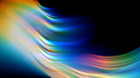 Chromatic Light Wave Flow Background Stock Illustration