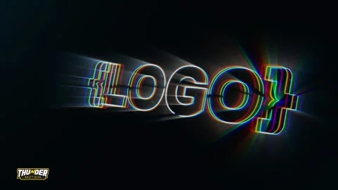 Chromatic Light Wipe Logo Reveal Stock After Effects