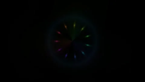 Chromatic loading indicator system shows rotating graphic Stock Footage 342353410