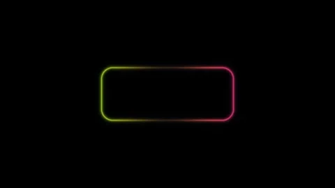 Chromatic Neon Rounded Rectangle Seamless Loop Stock Footage 342708579