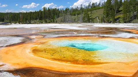Chromatic Pool of Yellowstone Video stock 22874527