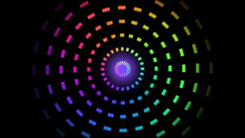 Chromatic Radial Loading Indicator Seamless Loop Vídeos de archivo 342378837