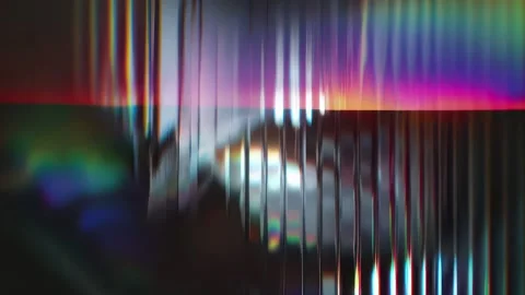 Chromatic Scanline Holographic Interference Abstract Background Stock Footage 328274845