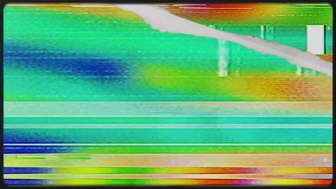 Chromatic VHS Recording Glitch Loop Stock Footage 322606976