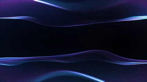 Chromatic wave top and bottom. Gradient fluid shape along the edge. Purple .. Stock Footage 281933348