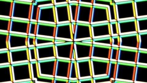 Chromatic Weird Grid Kaleidoscope Psychedelic Abstract Motion Background Loop 1 Stock Footage 70138013