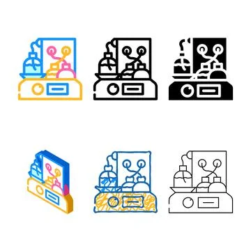 Chromatograph electronic variations tool color icon vector Stock Illustration