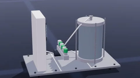 Chromatography skid bioprocess 3d loop 3D animation seamless loop Stock Footage 341779499