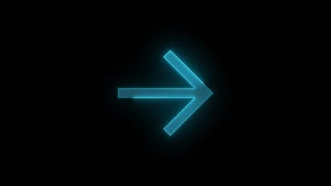 Chrome back mirrored stroke icon glowing neon cyan color animation Stock Footage 289395968