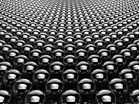 Chrome Balls Background Black chrome balls abstract background, 3d render ... Stock Photos