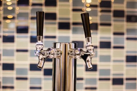 Chrome beer tap Stock Photos