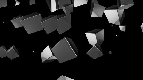 Chrome Boxes Falling Video stock 87689738