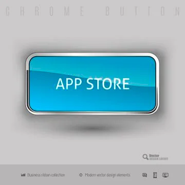 Chrome button with color plastic inside Stock Illustration