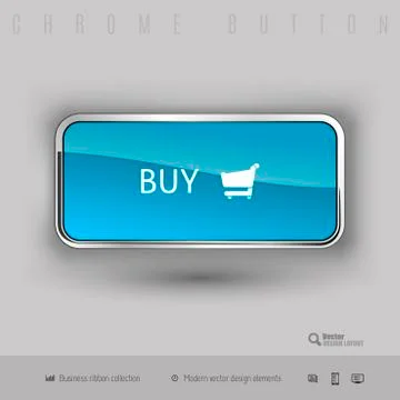 Chrome button with color plastic inside Stock Illustration