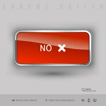 Chrome button with color plastic inside Stock Illustration