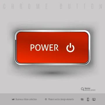 Chrome button with color plastic inside Stock Illustration