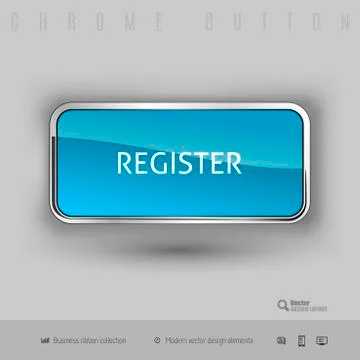 Chrome button with color plastic inside Stock Illustration