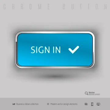 Chrome button with color plastic inside 스톡 일러스트
