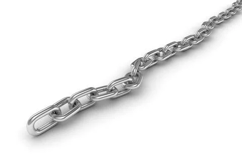 Chrome chain Chrome chain , This is a 3d rendered computer generated image... Stock Photos
