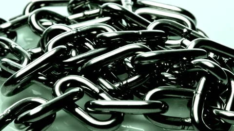 Chrome chain Stock Footage 132741214