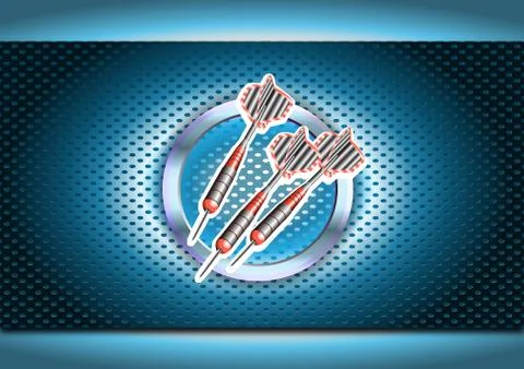 Chrome darts poster background Stock Illustration