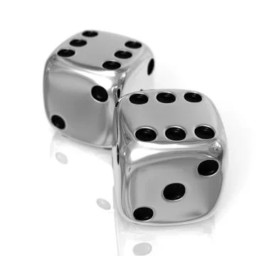 Chrome devils bones on white Stock Illustration