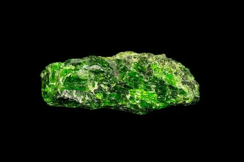 Chrome diopside on dark background Stock Photos