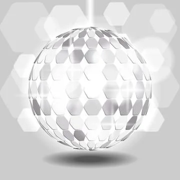 Chrome disco ball Stock Illustration