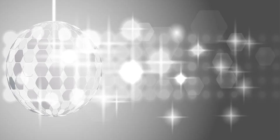 Chrome disco ball Stock Illustration