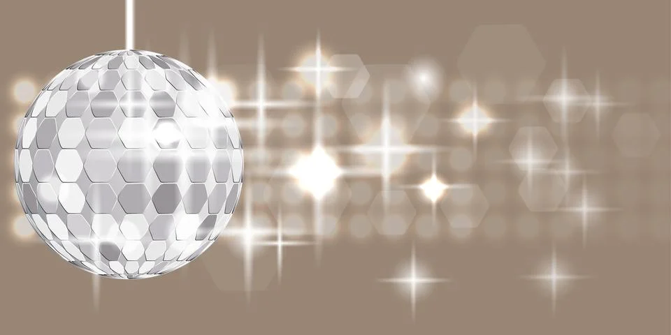 Chrome disco ball Stock Illustration