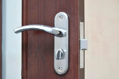 Chrome door handle Stock Photos