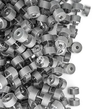 Chrome dumbbell spill Illustrazione stock