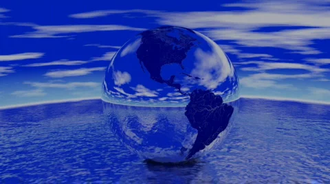 Chrome Earth spinning 720p Stock Footage