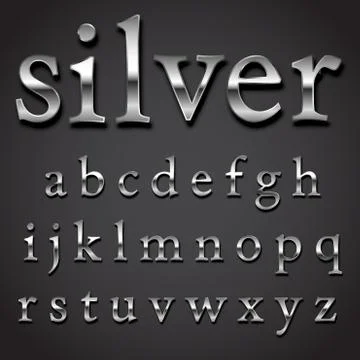 Chrome font Stockillustratie