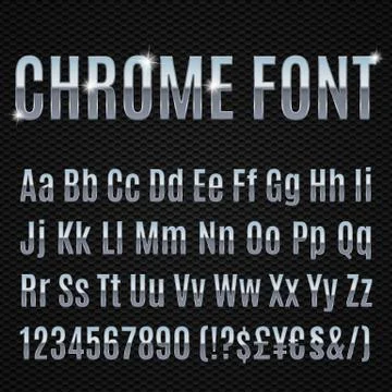 Chrome font Illustrazione stock
