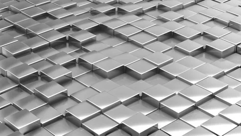 Chrome gray metal box cubes, corporate abstract background Stock Footage 278858852