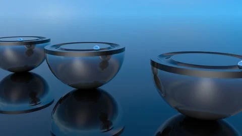 A chrome hemisphere or bowl . Stock Footage 199599699